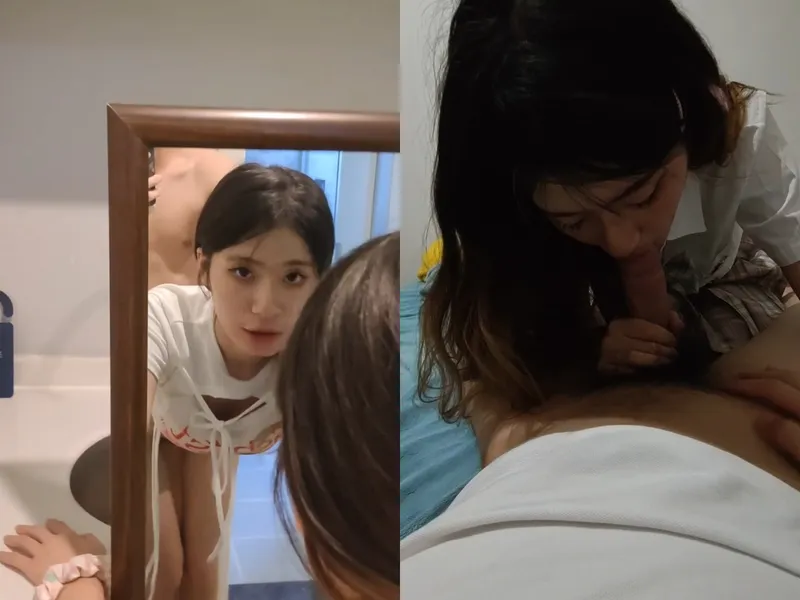 Chị thiên thần doggy trước kính sướng điên đảo